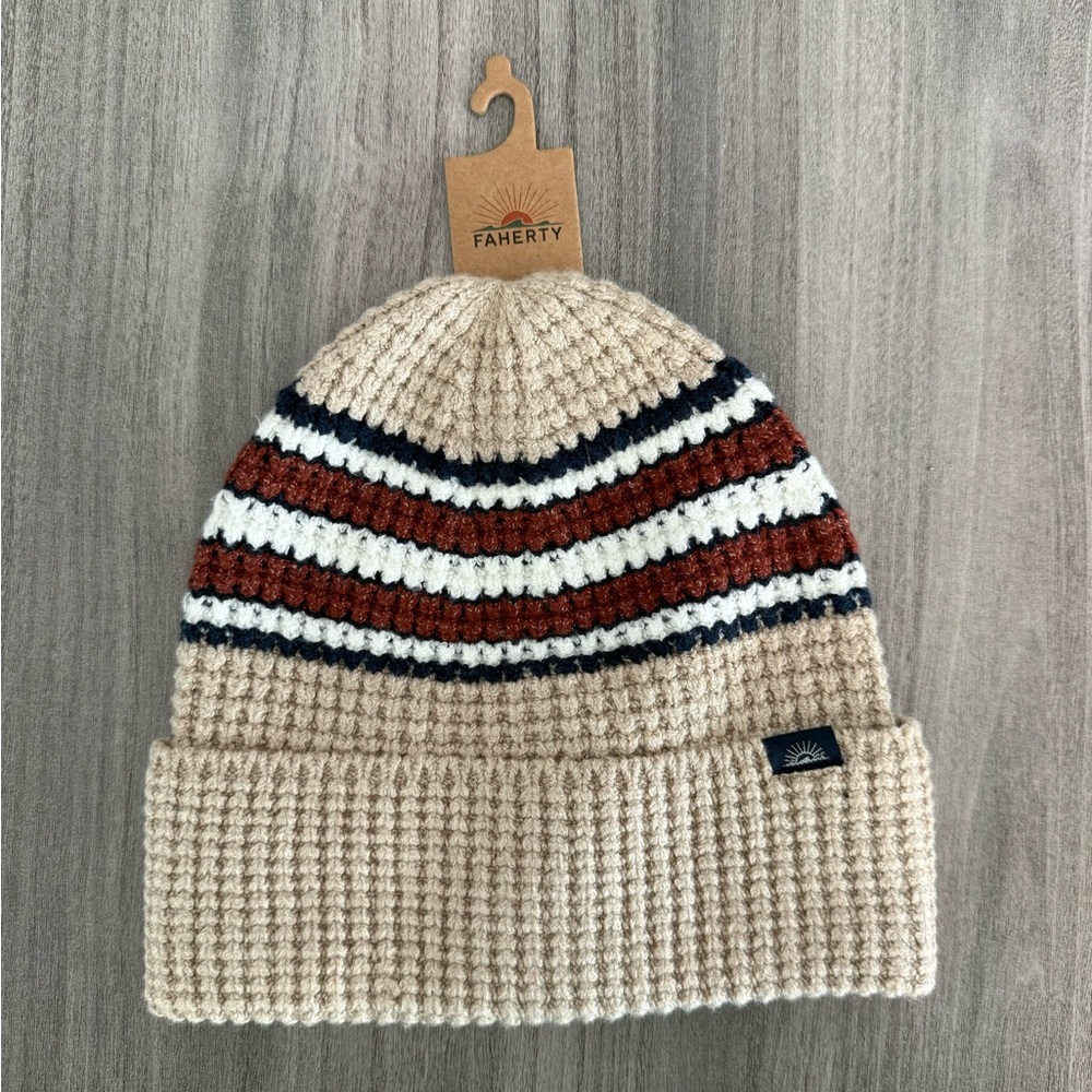 Faherty Men's Jackson Striped Beanie